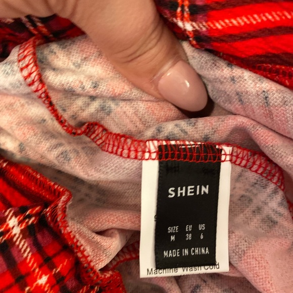 SHEIN plaid strechy pants - Picture 2 of 2